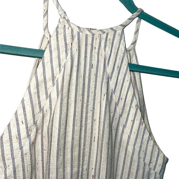 Rebecca Taylor La Vie Halter Dress Womens Size 00 Cotton Striped Ruffle India - Picture 3 of 13